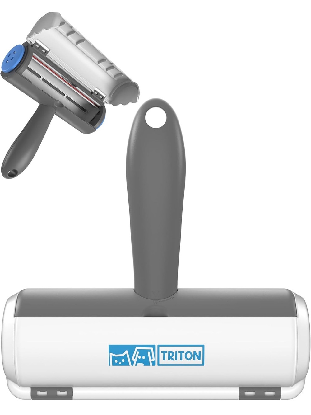 Triton Pet Hair Removal Tool w/Fur Trapping Compartment, Gray/White